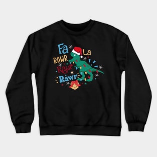 Fa La Rawr Christmas Dinosaur Crewneck Sweatshirt